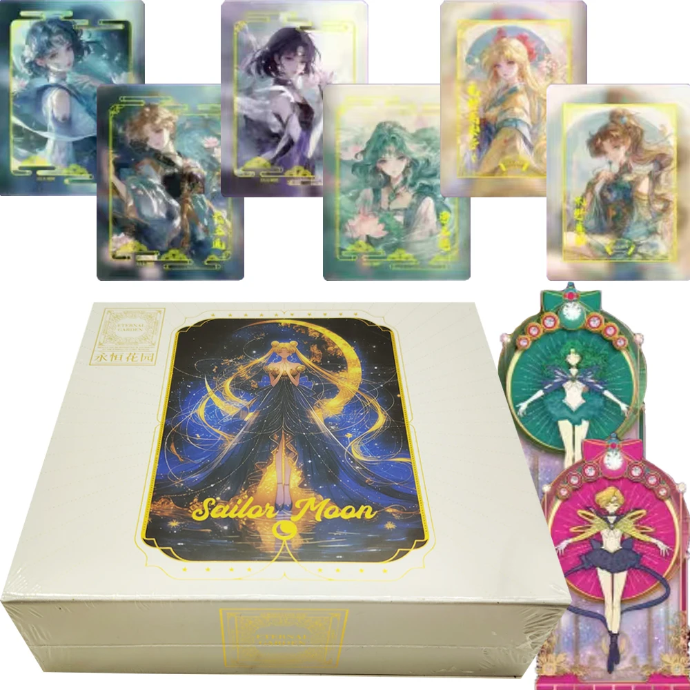 

Wholesale Sailor Moon Collection Cards Sparkling Magic Girl Tsukino Usagi Hino Rei Anime Enamel Relief Special-shaped Cards Gift