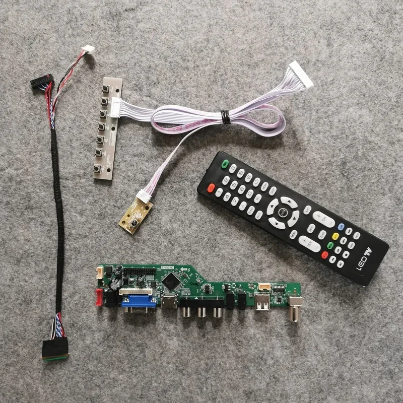 Zestaw do samodzielnego montażu ekran 1366*768 pasuje do LTN156AT05-001/H01/H02/H07/S01/U09 Monitor 40-Pin LVDS LCD płyta kontrolera 60Hz LED VGA USB AV
