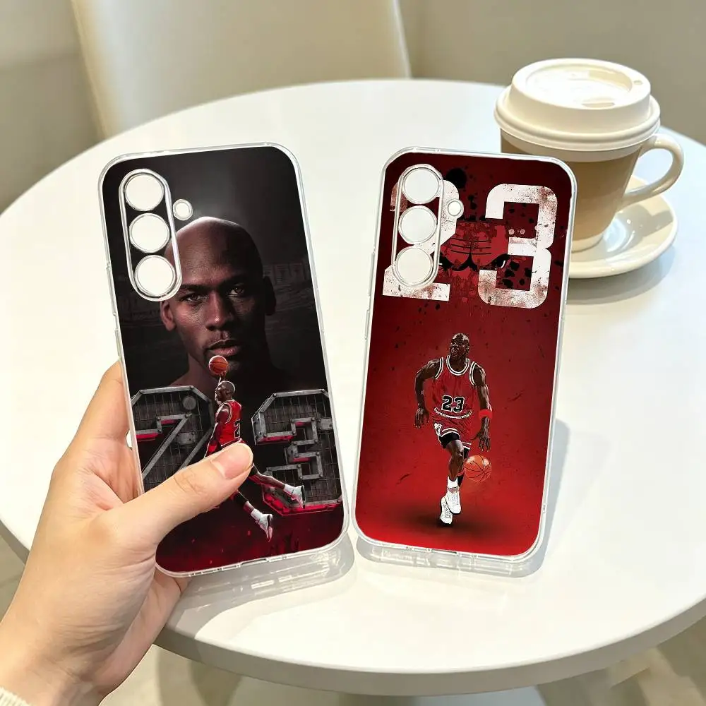 

Basketball M-Michael Jeffrey 23 Phone Case Transparent Silicone Soft For SamsungA10,12,20,21S,30,31,40,50,51,52,70,71