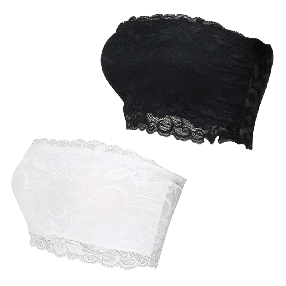 

Lace Tube Plus Size for Women Thin Strap Tops Strapless Women's