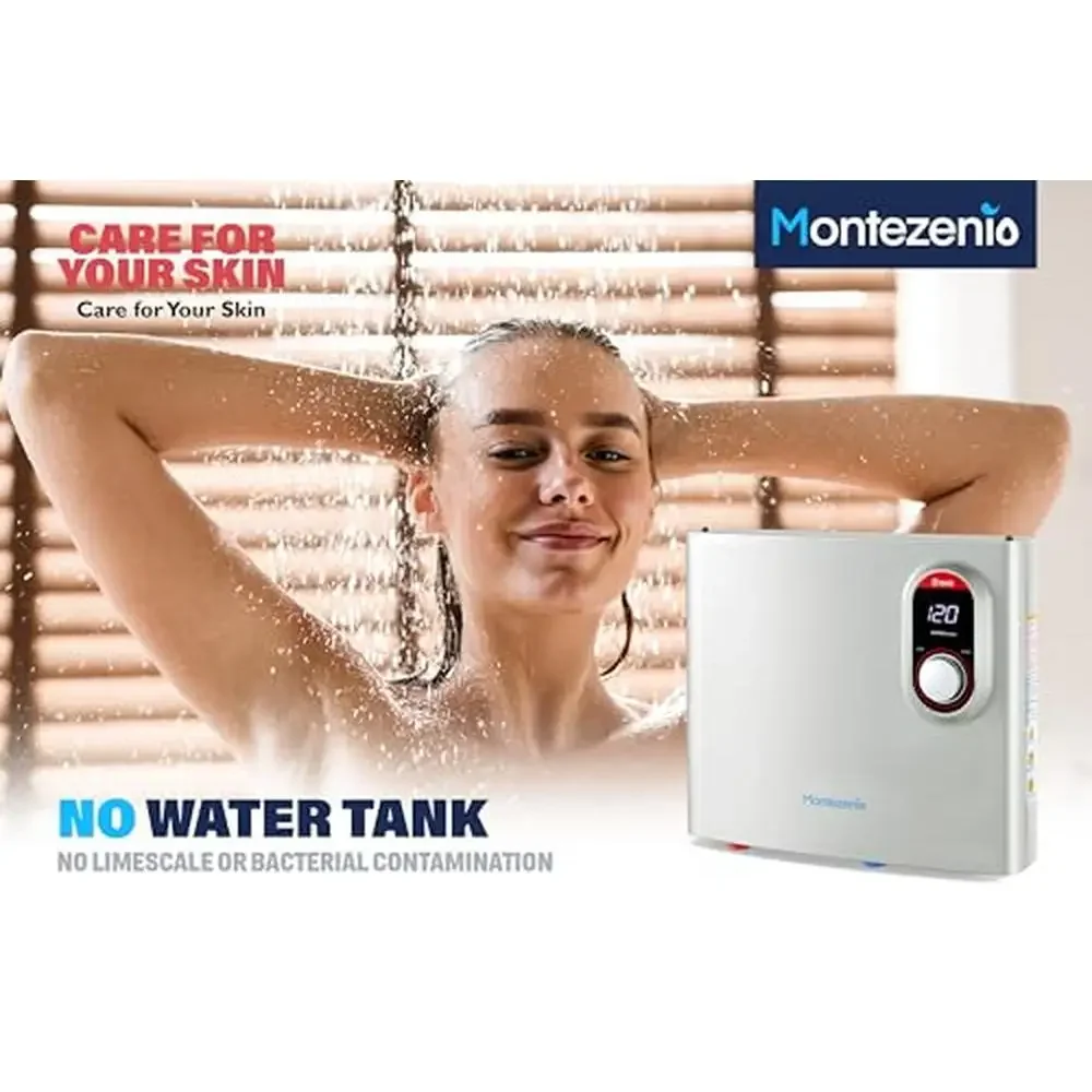 Tankless Electric Water Heater 27kW Instant Hot Water Demand Small Compact Design Intelligent Thermostat Energy Saving Endless image 4