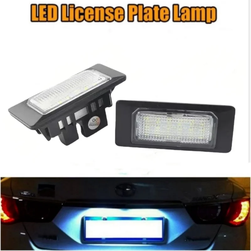

For VW GOLF PASSAT B6 5D VARIANT SHARAN TOURAN POLO SEDAN Tiguan for Seat Alhambra Lbiza 2pcs LED License Number Plate Light