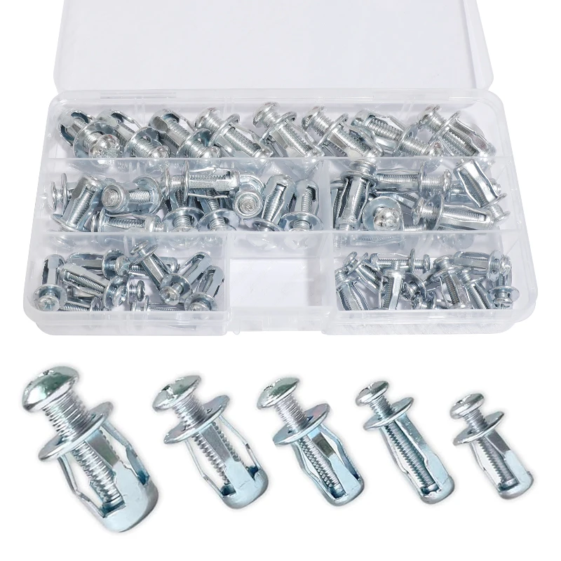 Petal Nuts, Expansion Screw Jack Nut, Carbon Steel Rustproof Corrosion-Resistant Petal Shape Rivet Nuts Fasteners M4 M5 M6 M8 image 2