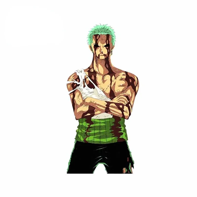 Waterproof and sunscreen Zoro Anime Car Stickers and Decals Graffiti Sticker Custom Printing Vehicle Decor 13cm x 7cm