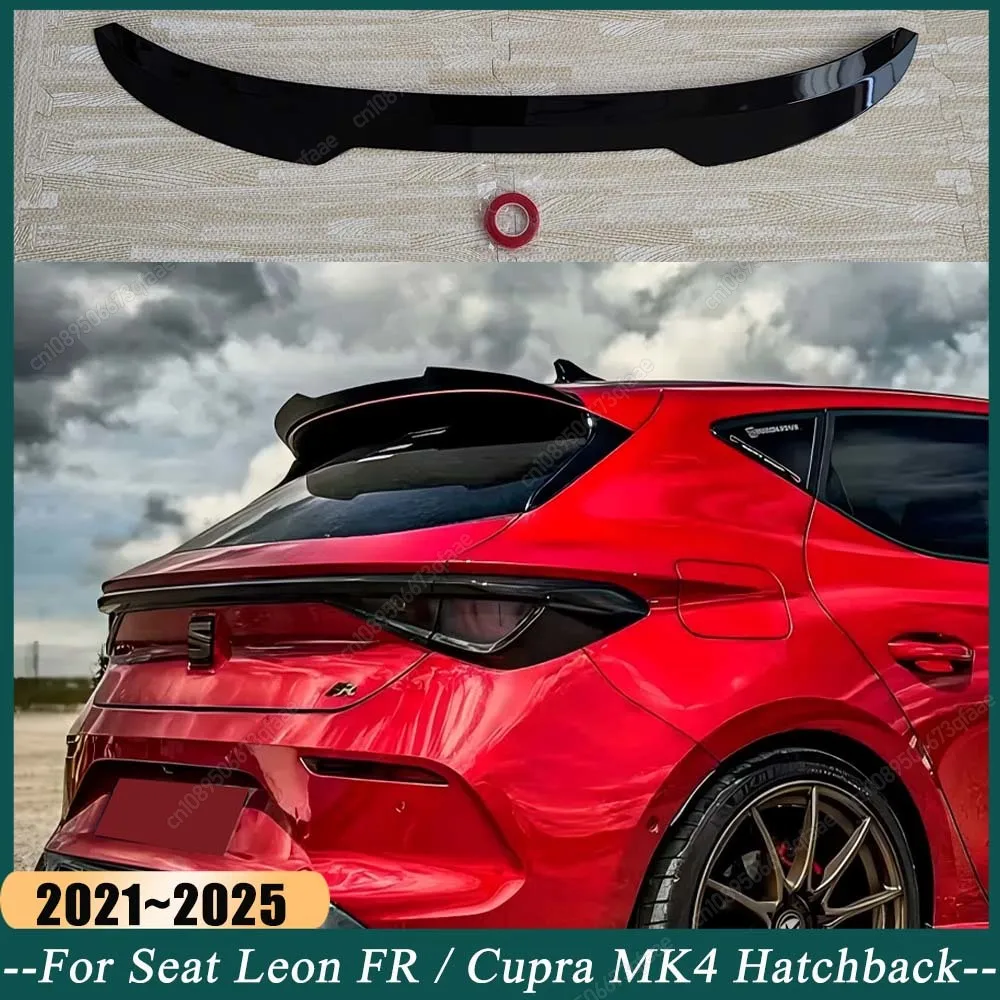 ماكستون نمط السقف الخلفي المفسد قبعات الجناح الجسم أطقم ل سيات ليون FR/كوبرا MK4 245/300 4-Door Hatchback 2021-2025 ضبط أسود