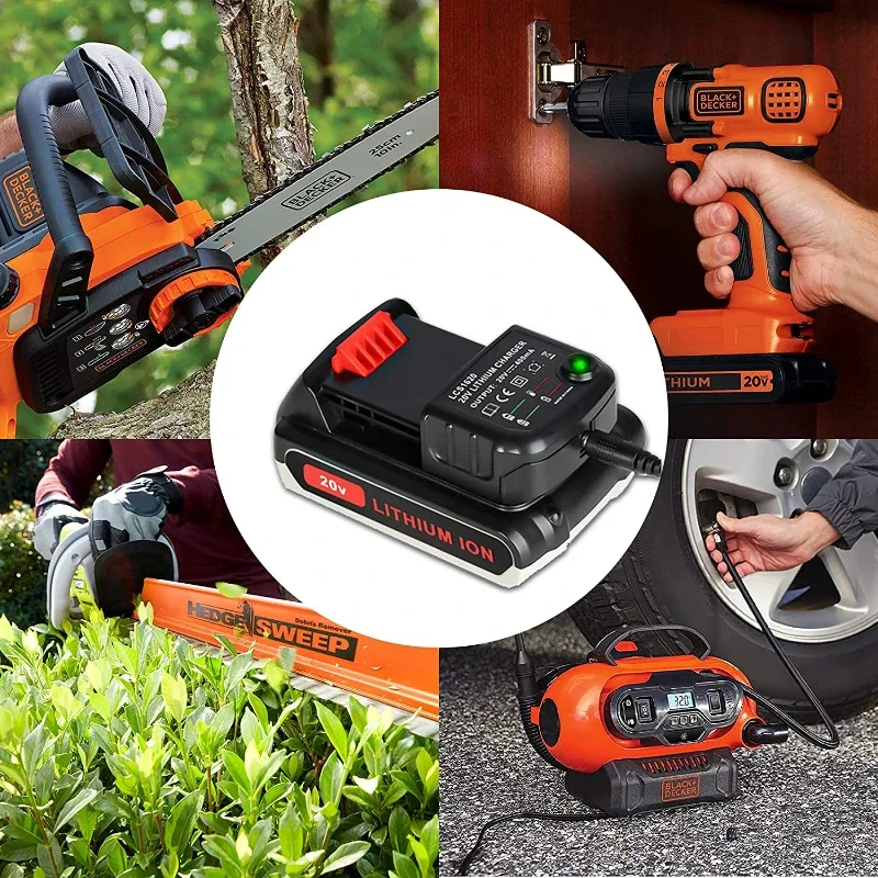 Ładowarka litowa LCS1620 do akumulatorów BLACK & DECKER Ładowarka 20V do LBXR20 LB20 LBX20 LBX4020 LB2X4020 Część