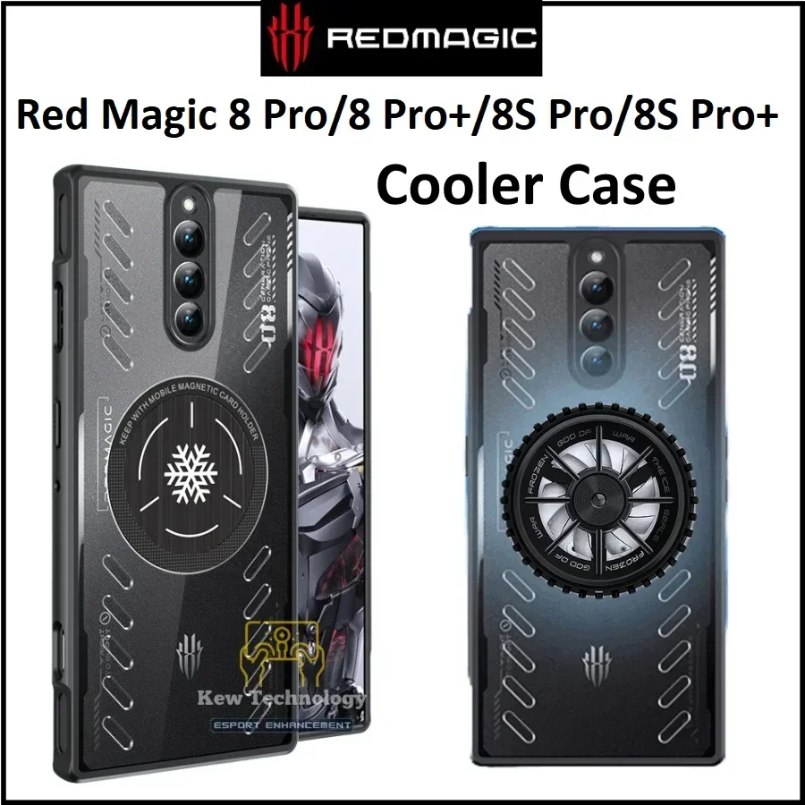 

Case For Nubia Magic 9 Pro + Red Magic 8 Pro Red Magic 8 Pro+ 8s Pro+ Cooler Cooling Cover Bumper Magnetic Shockproof Gaming