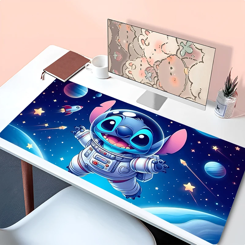 

Mouse Pad Anime Stitch Desk Mouse Mat Laptop Space Galaxy Cartoon Mousepad PC Kawaii Astronaut Gaming Accessories Keyboard Pad