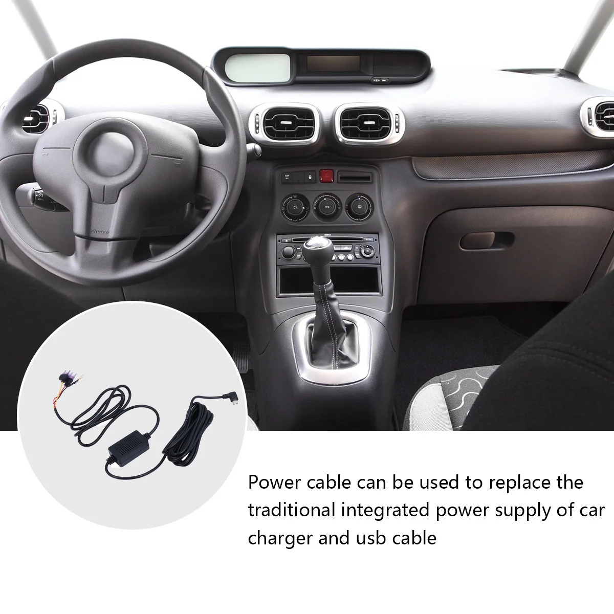 

Car Dash Cam Cord Navigation Wire Plug Replacement Power Line for Car Recorder Auto Dvr Power Cable Cigarette Lighter Cable