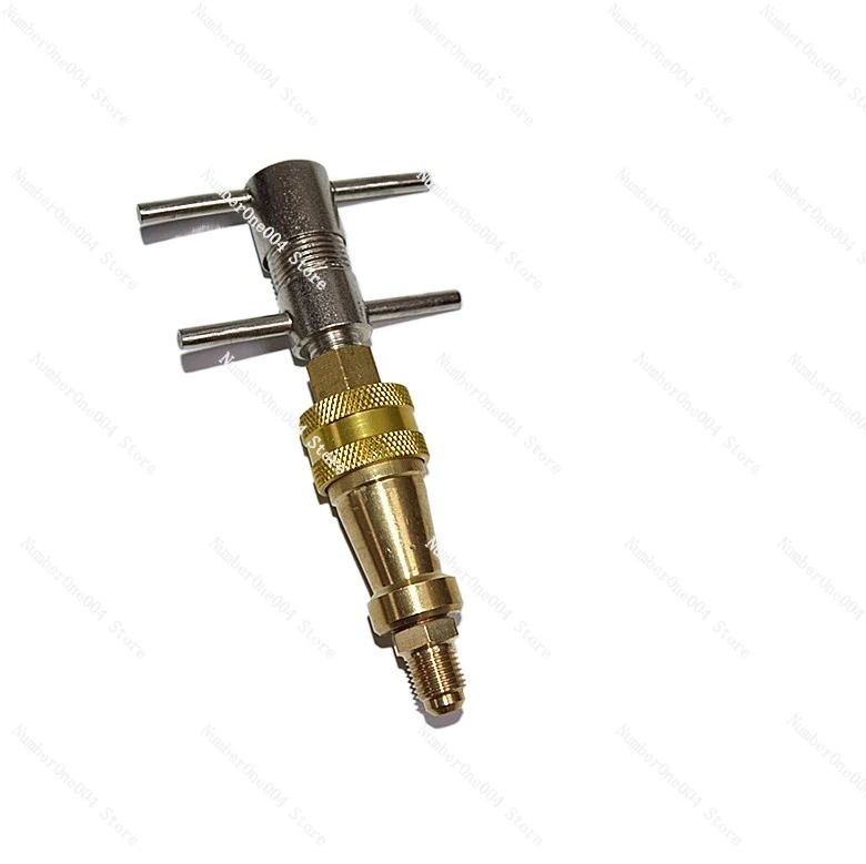 Refrigerator Fluorination Quick Connector Rotary Refrigerant Filling Valve Refrigeration Maintenance Pressure Maintenance Quick