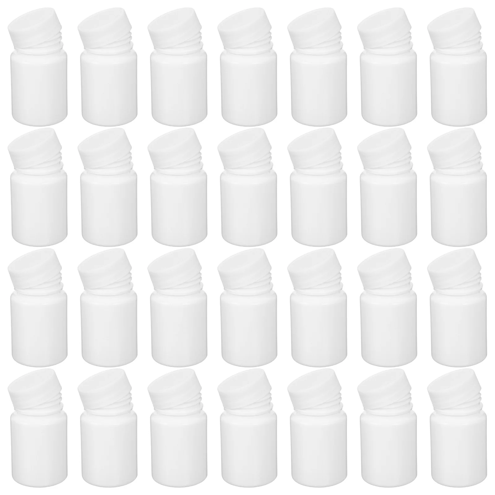 

100pcs White Pill Bottles 50Ml: Pe Plastic Secure Seal Capsule Containers For Medication Vitamin Storage Portable Travel Pill