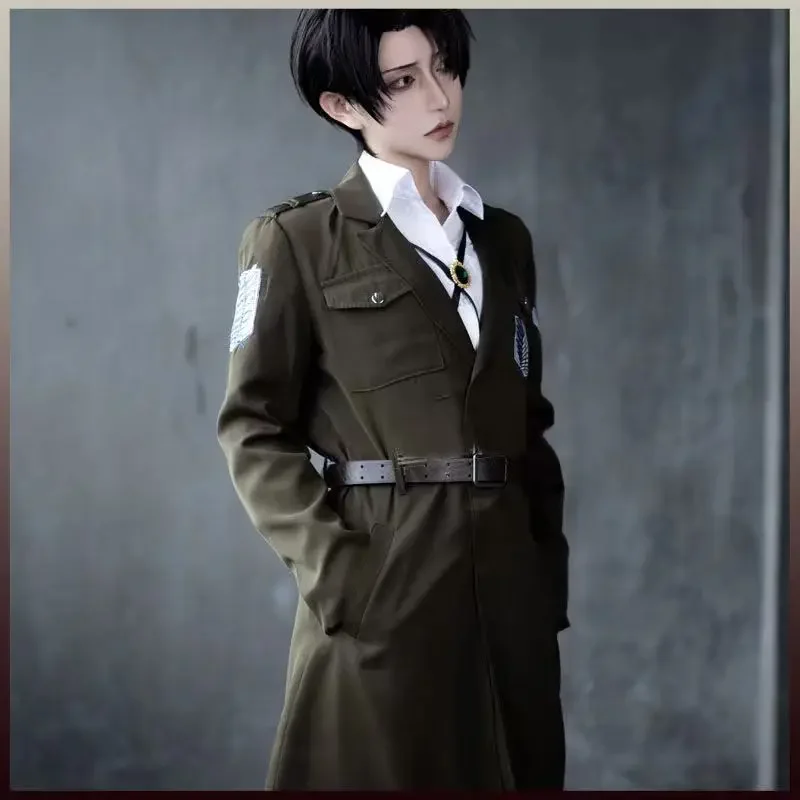 Anime Attack Titaner Eren Levi Cosplay Costume Unisex Shingek No Kyojin Scouting Legion Uniforms Halloween Party Costumes UY8494