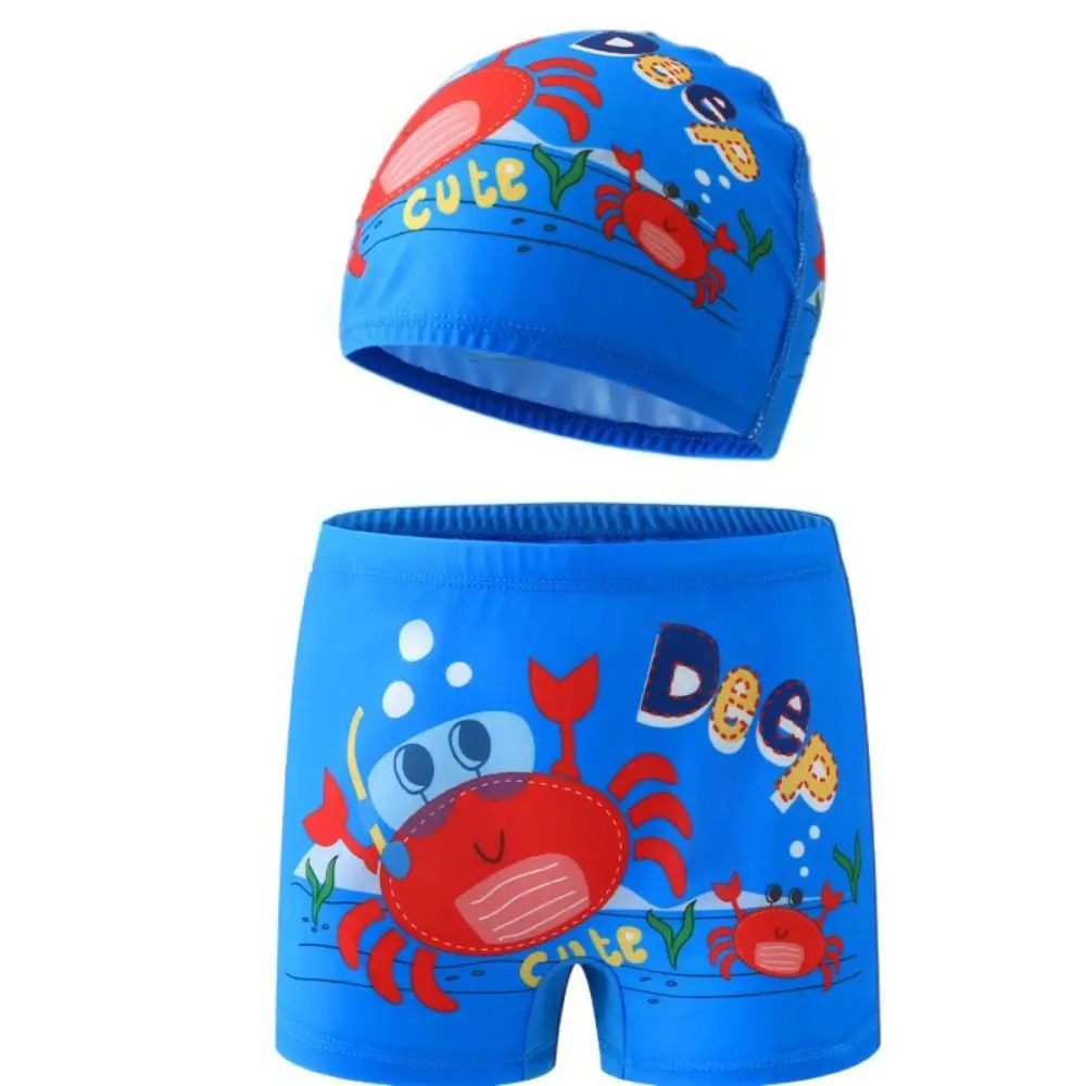 Toddler Beach Swimsuit Euro Boys Swimming Trunks Crab Portable Kids Swimwear 1-7Years Cartoon Childrens Swimsuit Summer