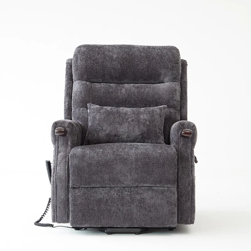 كرسي كرسي من القماش الحديث لكبار السن غرفة نوم المنزل أريكة كهربائية مقطعية وظيفة مستلق أريكة واحدة إسفنجة الشنيل #6