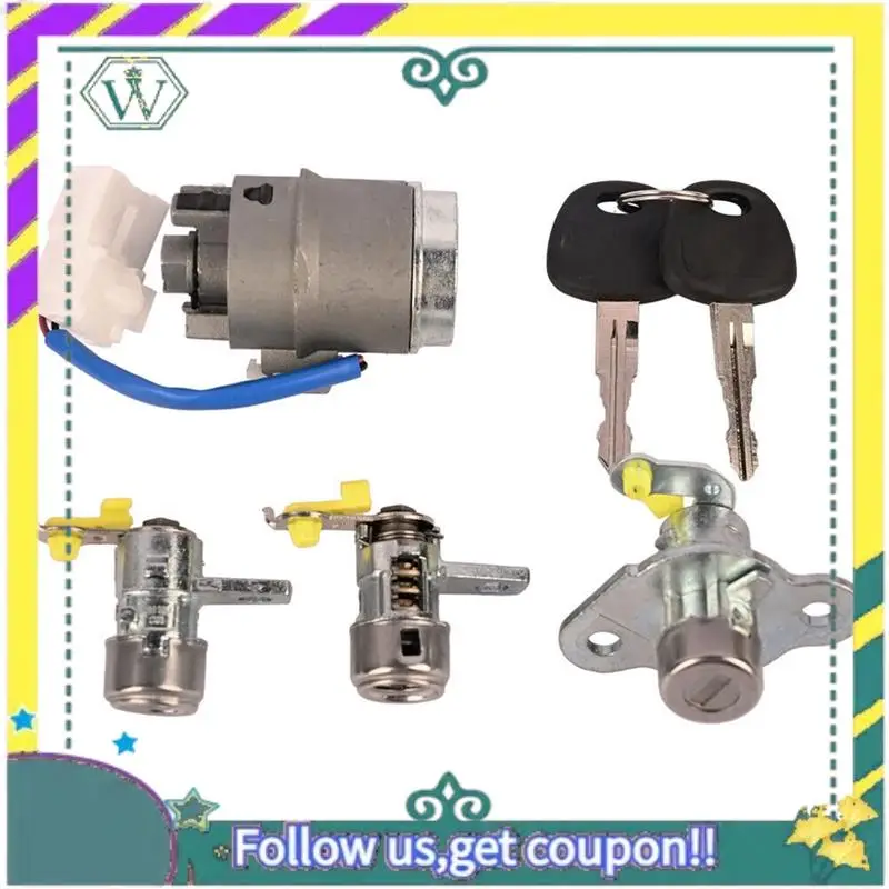 

A82U-Car Ignition Lock Cylinder Barrel + Door Lock For Hyundai ACCENT 2006-2011 81905-1E000 81920-1EA00 Accessories