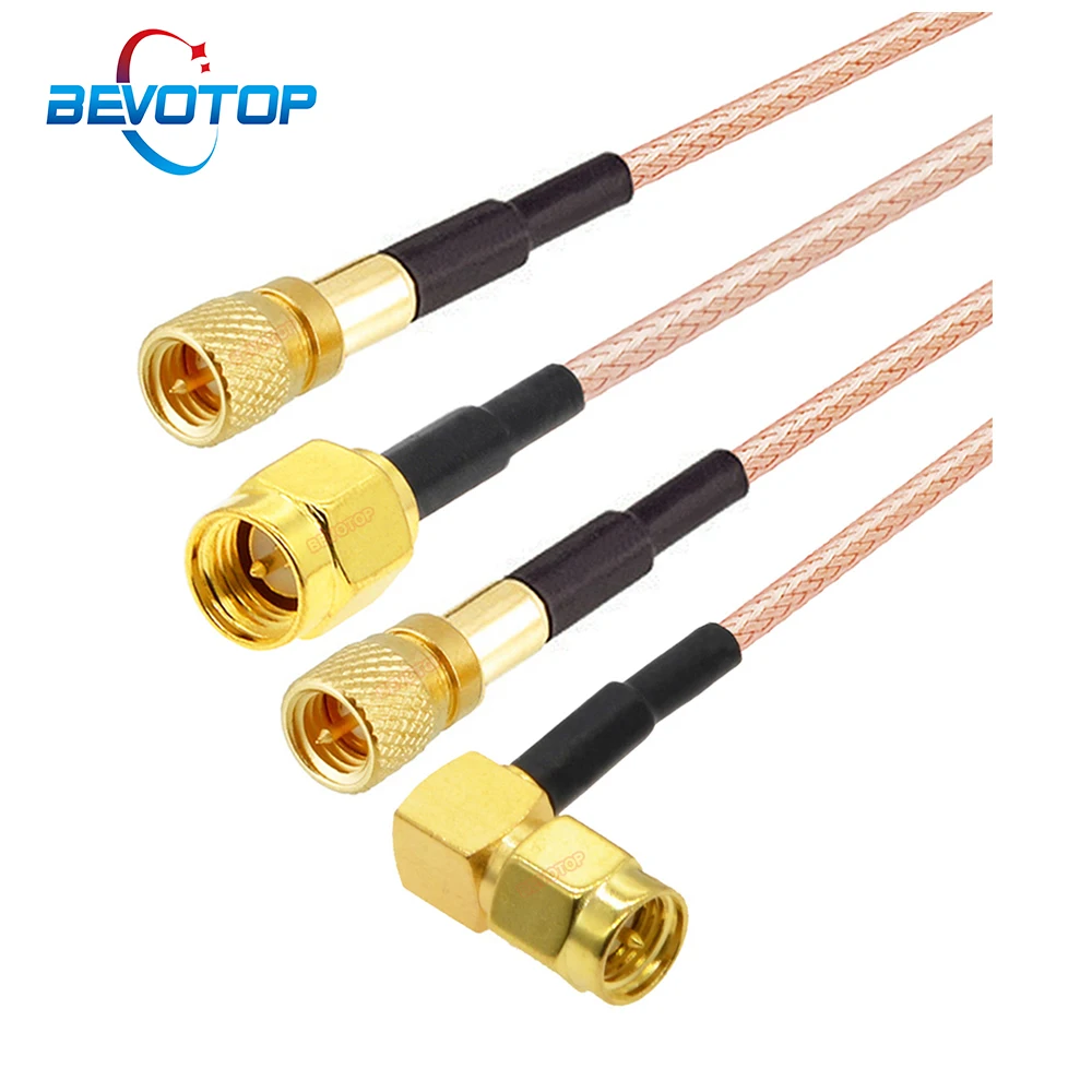 RF Coaxia L5 M5 Male to SMA Male Plug RG316 Cable 50 Ohm Pigtail Jumper for Ultrasonic Flaw Detector Acceleration Sensor