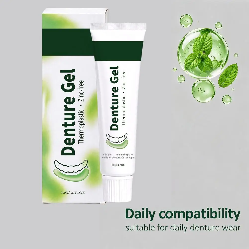 Denture Fixing Adhesive For Daily Wear Dentures Are Firmly Attached Refreshing Odorless Portable And Easy To Use Denture Care