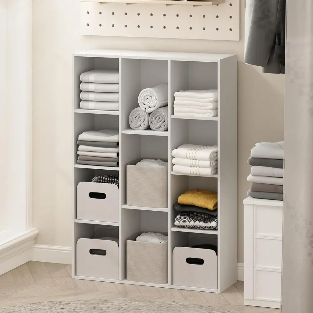 

11-Cube Open Shel Closet Organizer - Storage Solution for Bedroom, Living Room, White