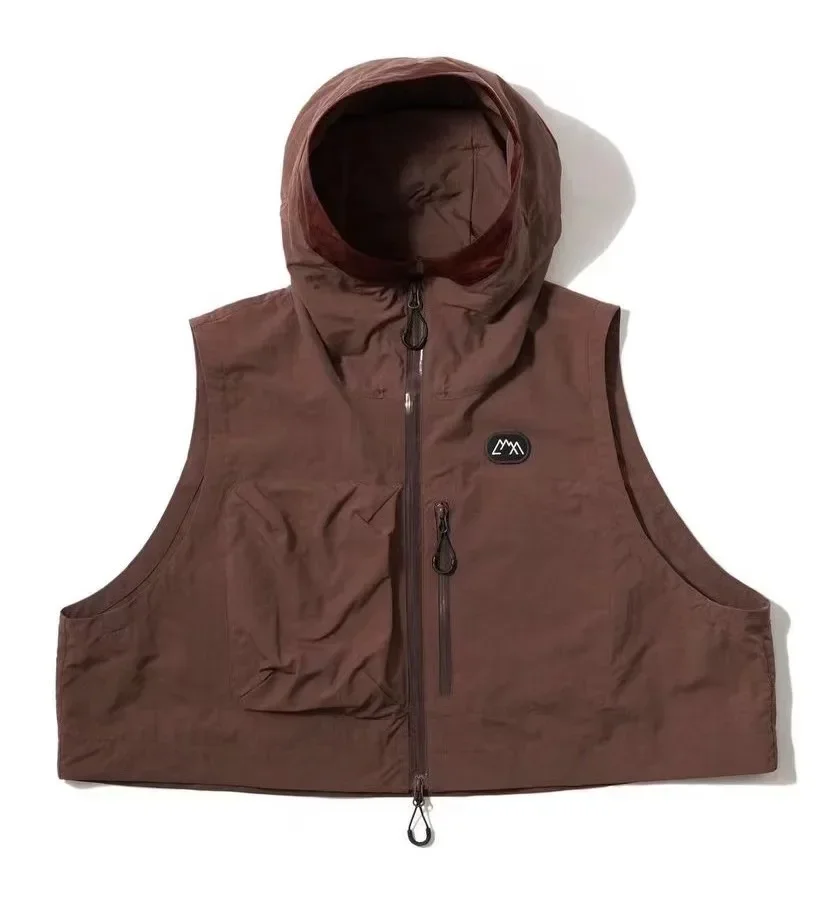 COMFY Japanese Vintage CMF Functional Waterproof Loose Fitting Short Coats Mountain City Folding Hooded Jackets Vest