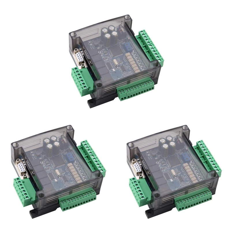 3X FX3U-14MR PLC Industrial Control Board 8 Input 6 Output Programmable Control Relay Output, 24 V PLC Control