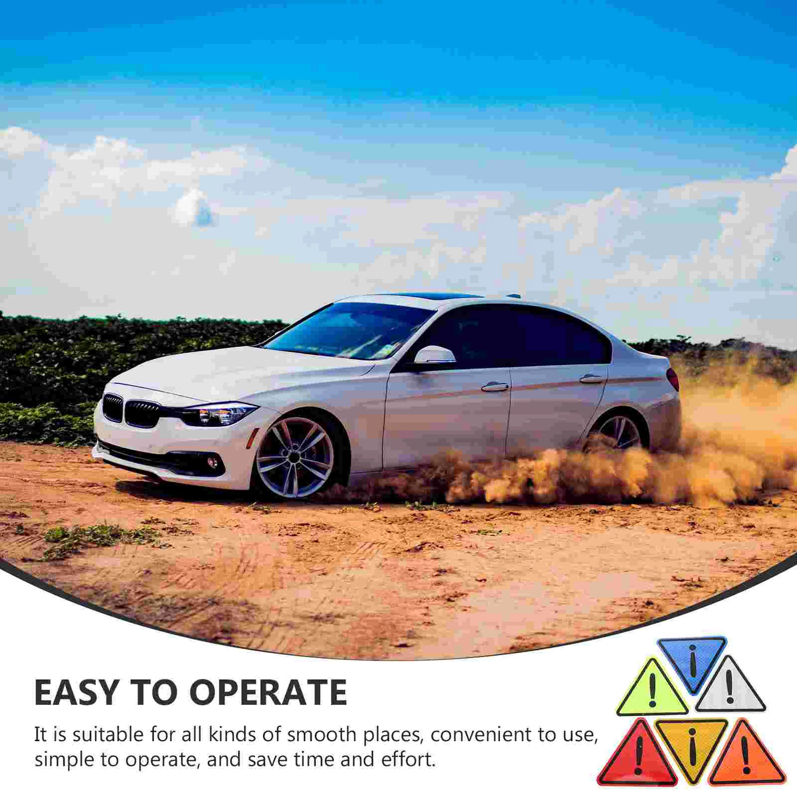 Car Stickers Label Triangle Reflective Outdoor Sign Warning 1100X1100X010CM The Pet Danger Signs