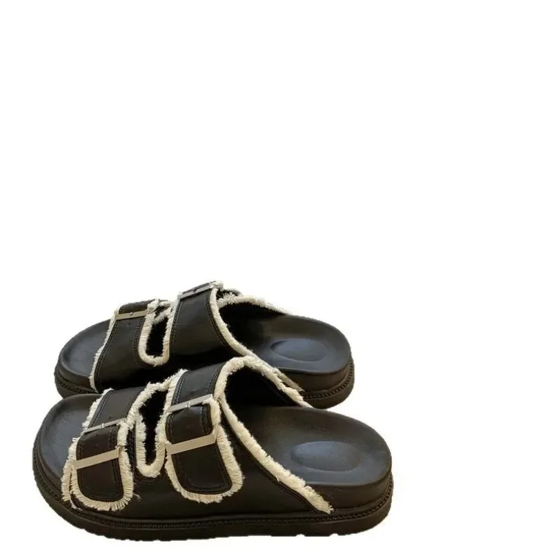 عالية الجودة أحذية نسائية السيدات النعال منصة الشرائح الناعمة الرجعية موجزة النعال النساء أحذية الصيف الشرائح Pantofle Platfor #6