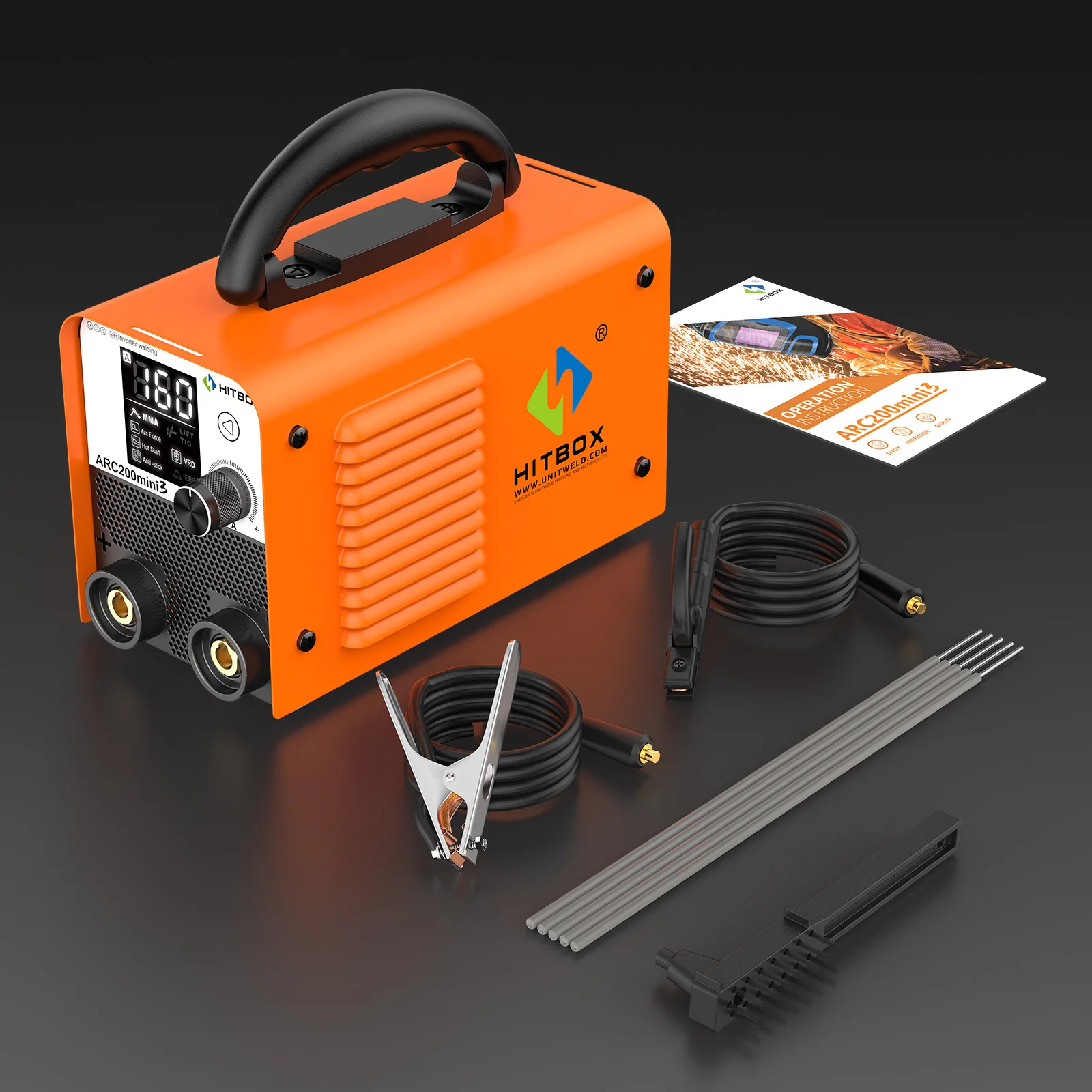 

HITBOX MINI Welder MMA/LIFT TIG UNT FL Ultra Portable Welding Machine HOT Start LED Digital Display IGBT VRD Inverter Welder