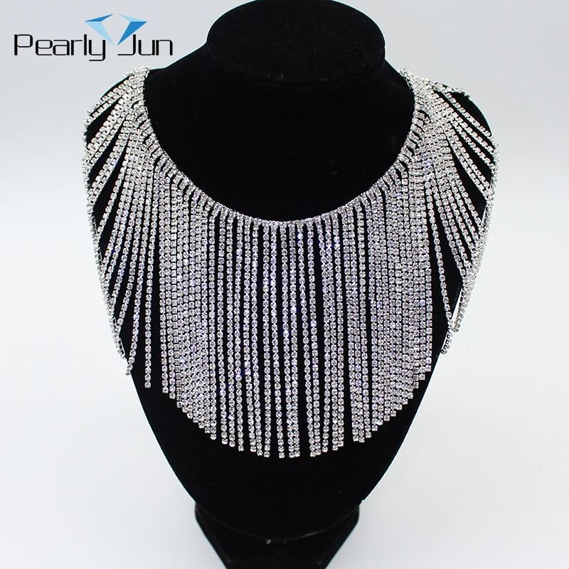 1/5 Yards 8/10/12cm Luxury Diamond Tassel Metal Chain Rhinestone Trim Coat Bags Dress Shoes Webbing DIY Sewing Accessories ML074