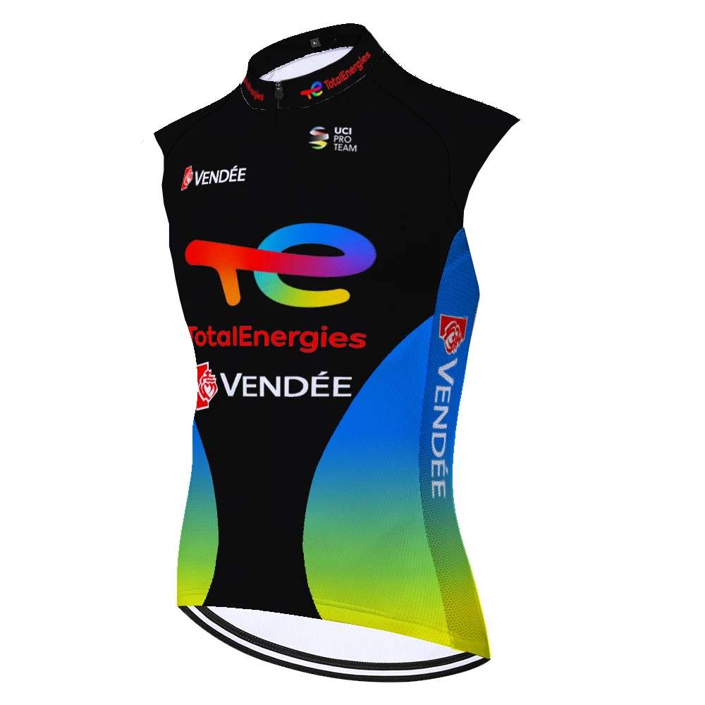 Total new energies sleeveless Cycling Jersey Mallot Ciclismo Hombre Verano not windproof Maillot Ciclismo Hombre Verano Maillot