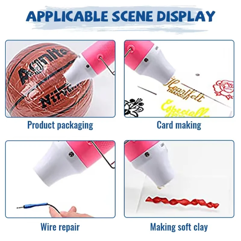 

Mini Hot Air Gun Soldering Temperature Blower Gun Electric Power Hot Dryer Heat Gun For Shrink Tubing Car Wrap DIY Crafts 220V