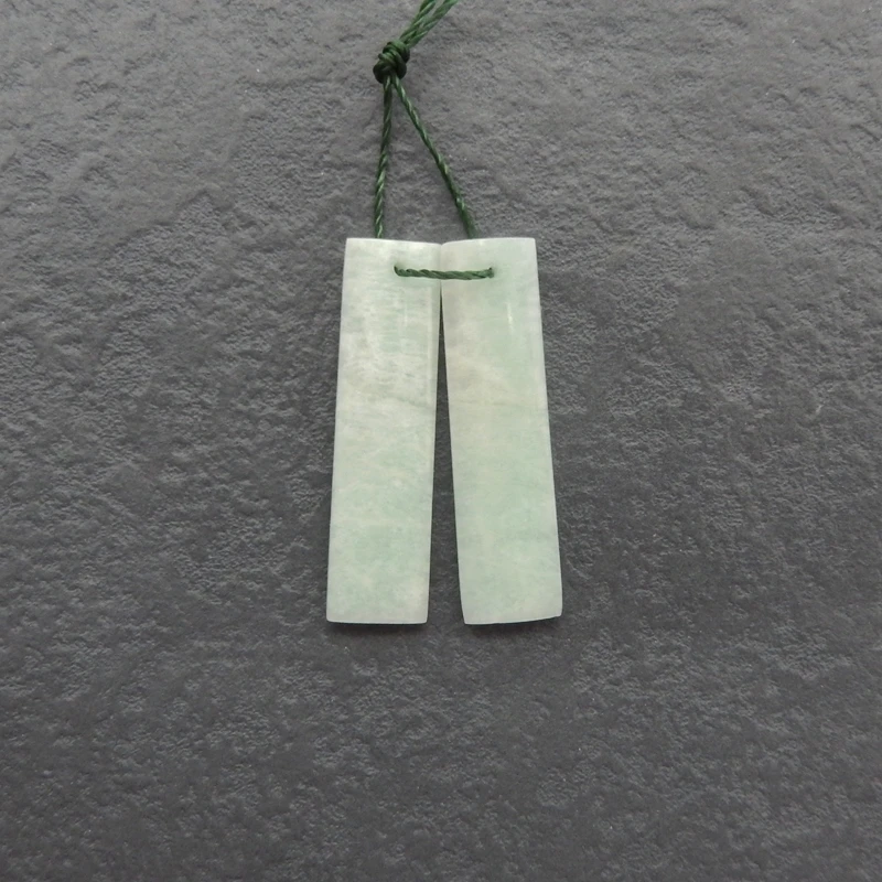 

Натуральный амазонит, прямоугольные серьги, бусины 38x10x3 мм, 4,9 г, элегантные компоненты для изготовления ювелирных изделий из драгоценных камней, идеальный подарок «сделай сам»