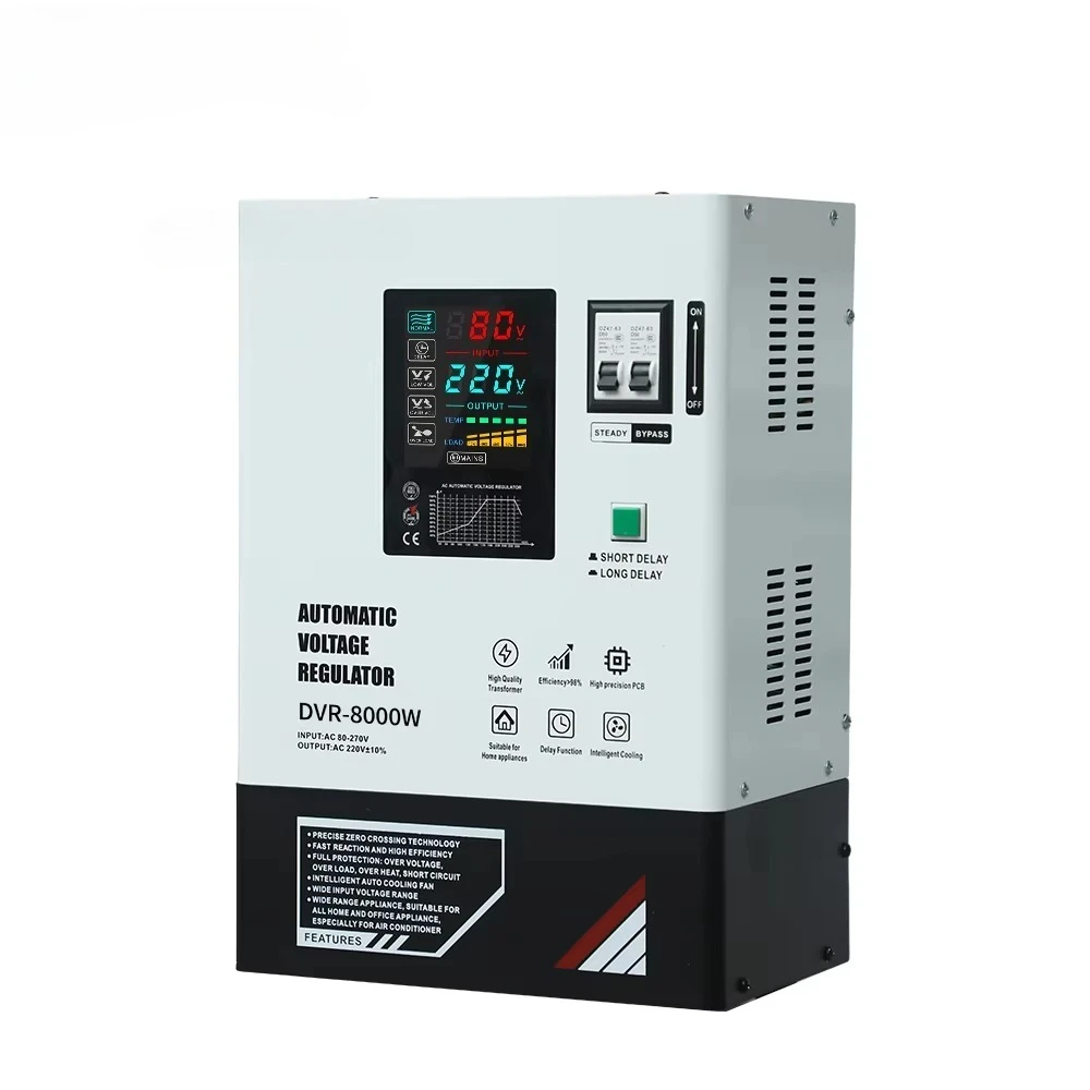 Wall Mount Relay Type Regulator Single Phase 220 Volt Automatic Voltage Regulator Household
