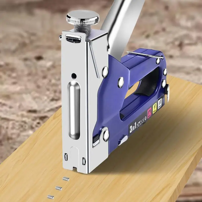 Heavy Duty Upholstery Stapler Multifunctional Stapler For Wood Furniture Stapler Power Adjustment With 3000 Nails Manual Wood