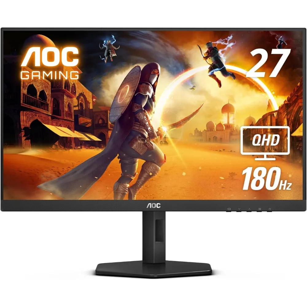 Monitor de Jogo Ajustável em Altura, 2K QHD, 2560x1440, 180Hz, 1ms, Sincronização Adaptativa, 2x HDMI 2.0, 1x Porta Display, 27"