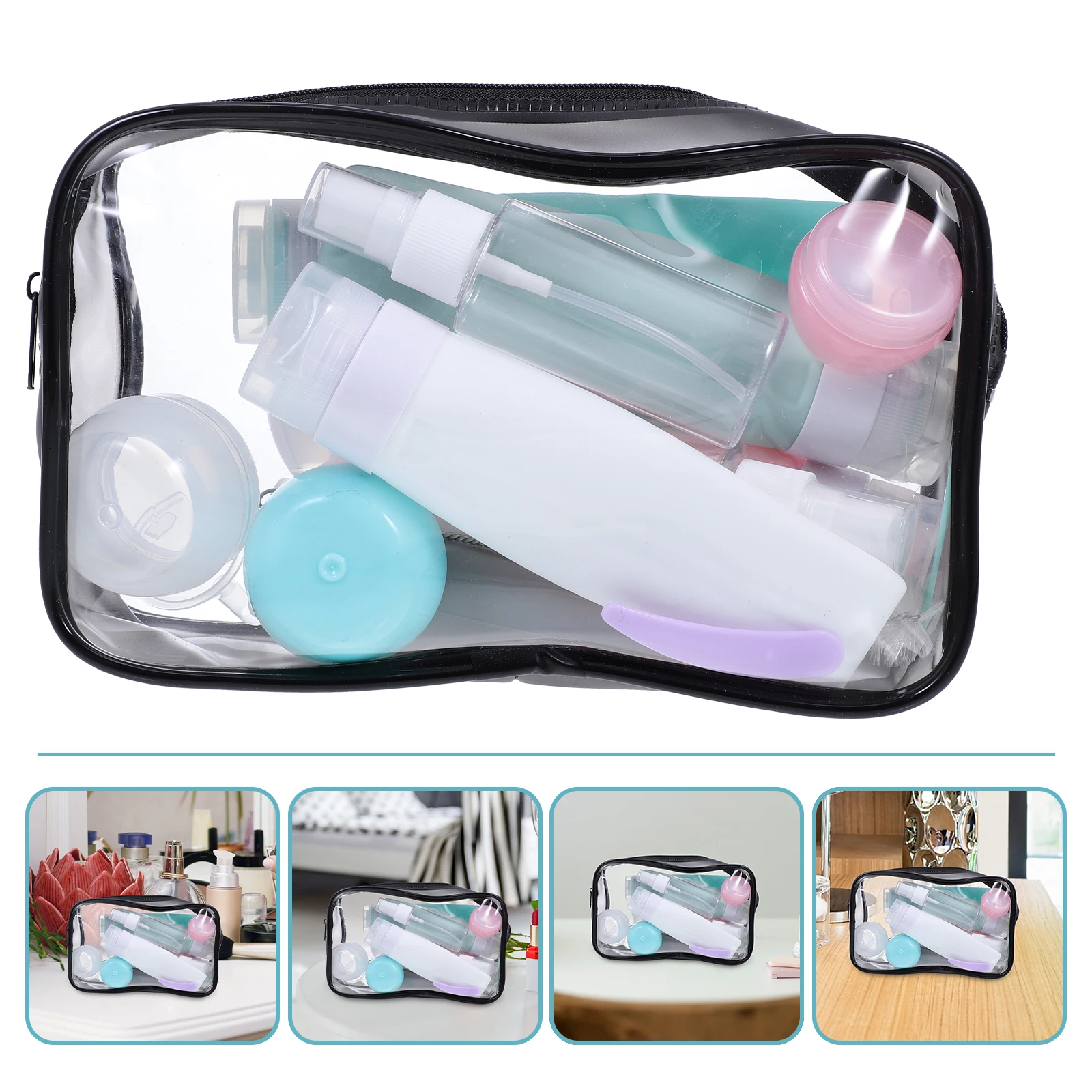 

1 set Silicone Travel Bottles Set Lightweight Durable Leakproof Portable Skincare Containers Reusable Empty Bottles For Lotion