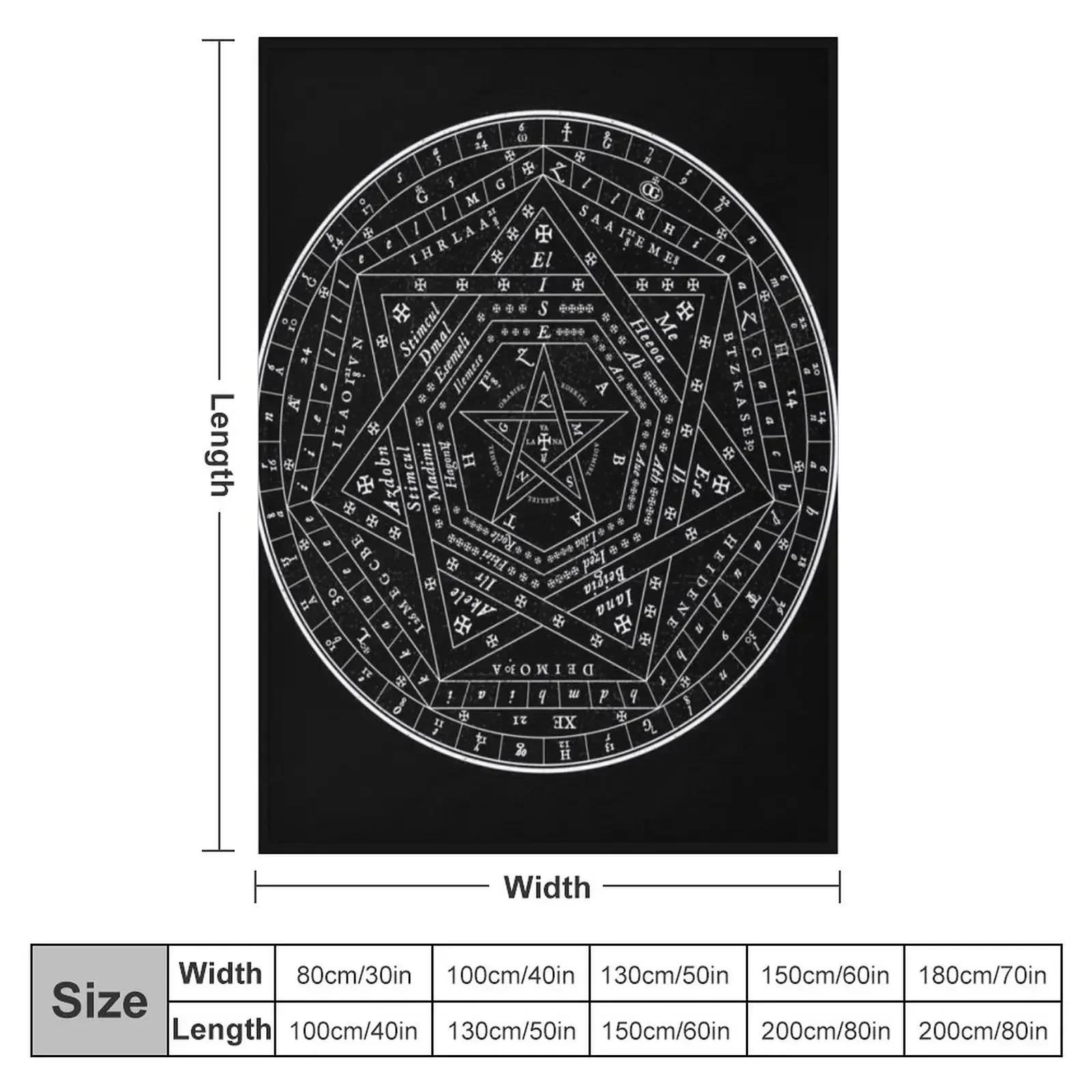 Sigillum Dei Aemeth Occult Pagan Sigil Throw Blanket Cute Plaid Fashion Sofas Hairys Plaid Blankets