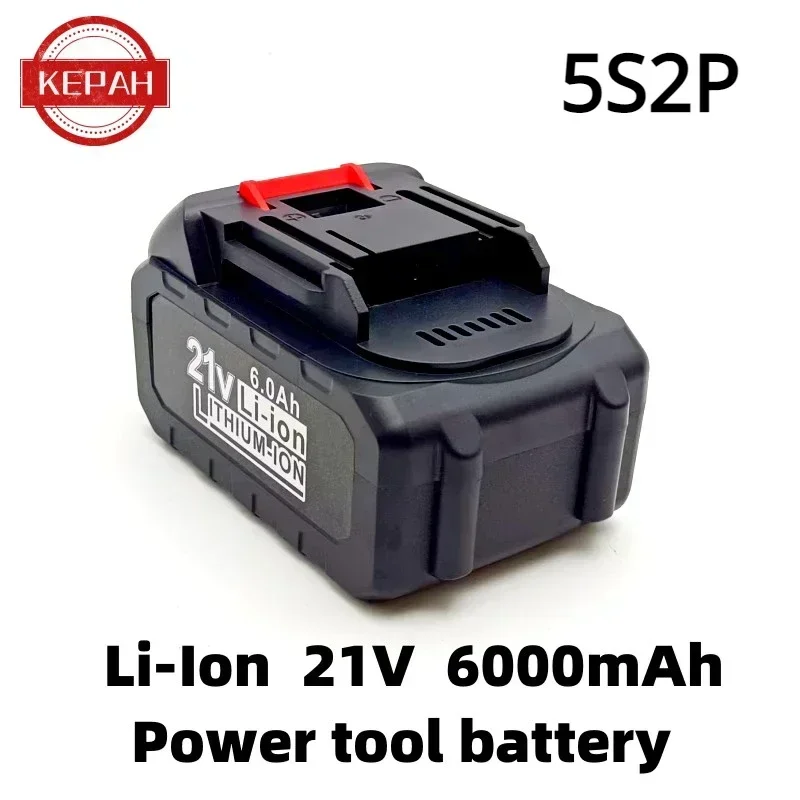 Bateria de iões de lítio de carregamento rápido, 21V, 6000mAh, adequada para BL1850, BL1840, BL1440, 196391-6, Ferramentas elétricas, Novo