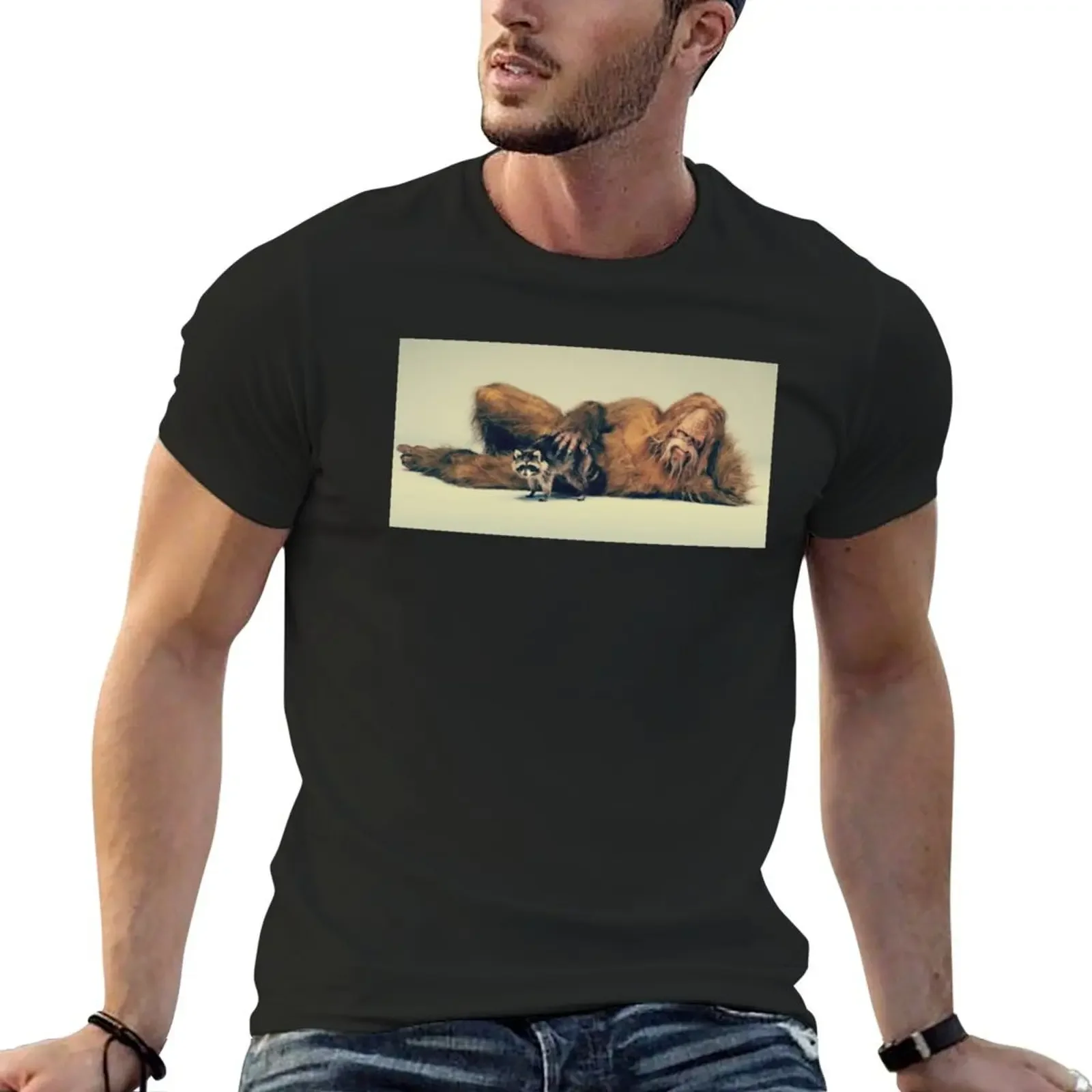 

Funny Sasquatch Pose T-Shirt street wear plus size tops rapper graphic tees cotton t shirt men
