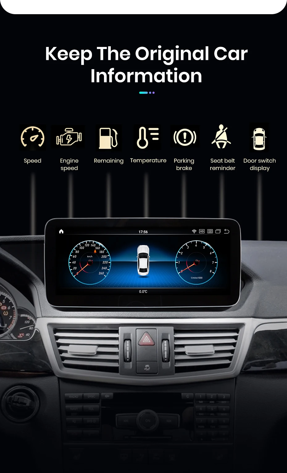 Junsun Qualcomm 665 Drahtloses CarPlay Android Auto-Autoradio für Mercedes Benz E-Klasse W212 S212 2009–2016, intelligentes System – Detail 12
