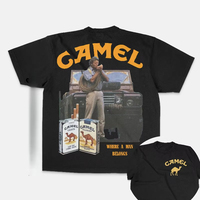 2025 Summer Camel T-Shirt Vintage Cotton Top T-Shirt Vintage Car Graphics Short Sleeve Clothing Daily Casual Street Clothing