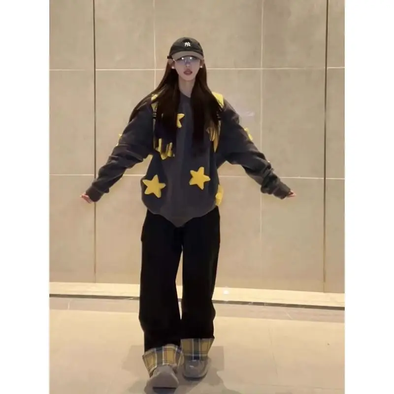 Damen-Sweatshirt, langärmelig, Oberteil, Herbst, neu, vielseitig, abgeschnitten, schlank, glättet Silhouette, Reißverschluss, Marineblau, Sudadera, Halloween