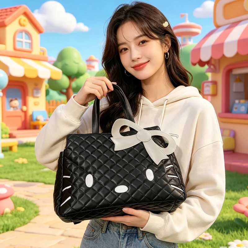 

Cute Cartoon Hello Kittys Crossbody Bag Handbag Girl New Ringge Tote Bag Large Capacity One Shoulder Crossbody Bag