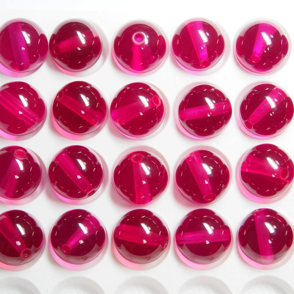 

Meisidian 3-15mm Ruby Balls Made From Synthetic Corundum Gems Stone