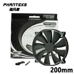 PHANTEKS F200SP Black High Air Volume PC Case Fan 200mm 3Pin Quiet Cooling Fan FDB Hydraulic Bearings