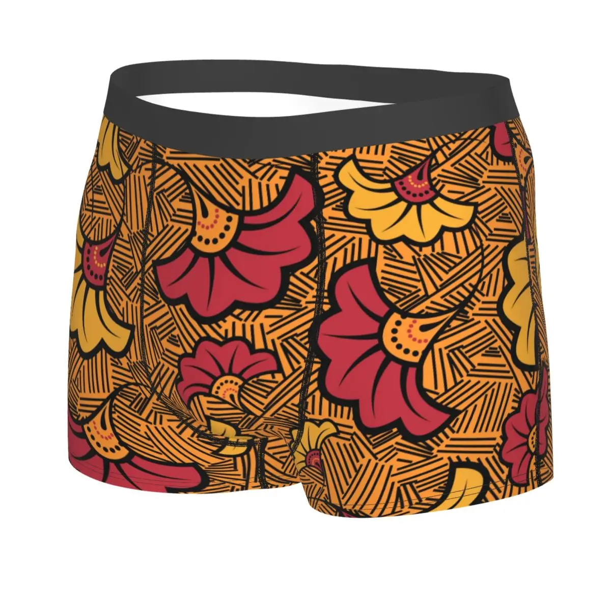 مخصص التقليدية الأفريقية العرقية القبلية أنقرة هندسية الفن الملابس الداخلية الذكور طباعة سراويل بوكسر سراويل ملخصات لينة السروال #2