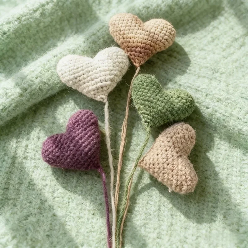 

Аксессуары для фотосъемки новорожденных: вязаные крючком из пряжи персикового цвета сердечки с хлопковым наполнителем для студийных сессий и позирования