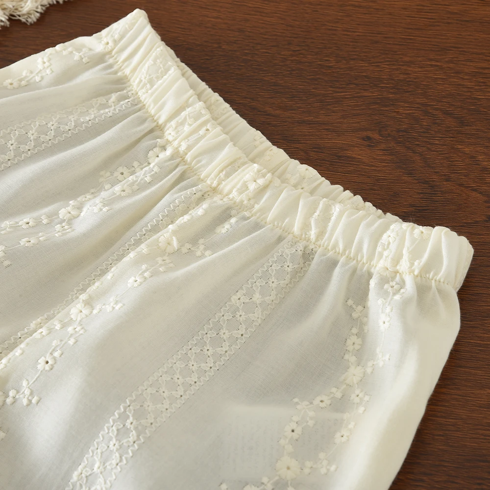 Sommerliche Freizeitkleidung für Mädchen von 3-7 Jahren: Blaues Kurzarm-Oberteil + Weiße Weste + Bedruckte Hose – Detail 11