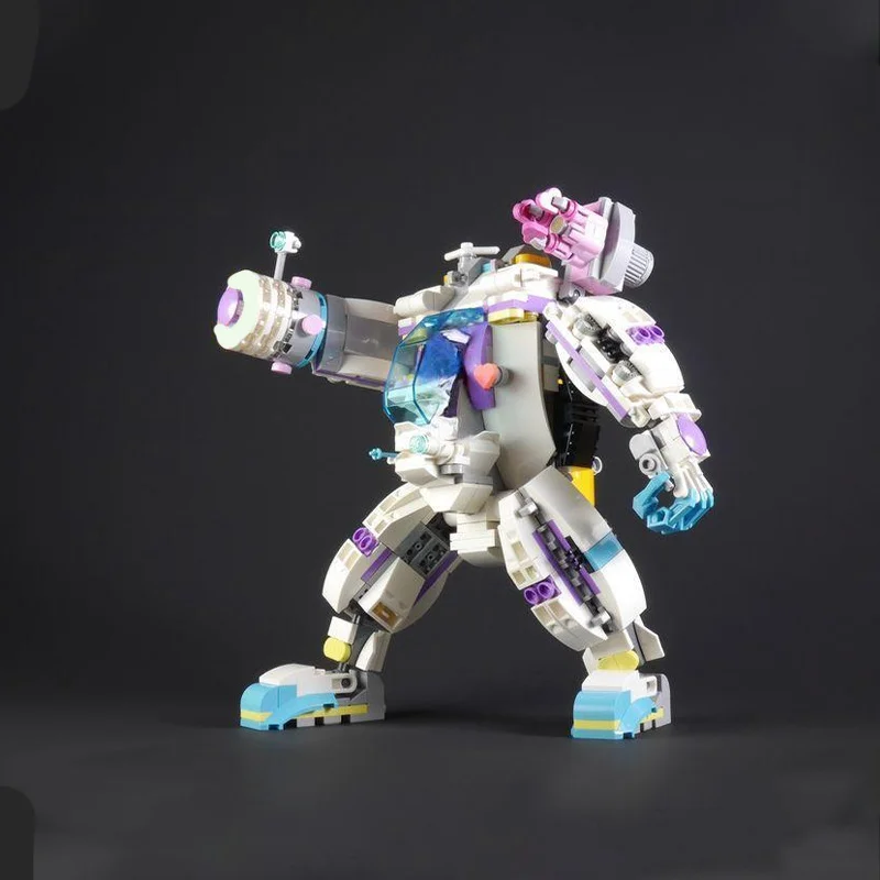 596ピース MOC ハートメルター Mk 2 レインボーベア メカモデル 組み立て式 クリスマスギフト ブロック おもちゃ 建築 DIYアイデア ブロック