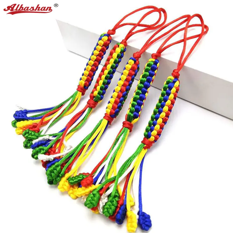 ALBASHAN Mountain 100% Hand-woven Car Pendant Corn Knot Hand Rope Woven Tibetan Ornaments