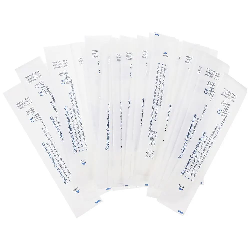 

120 Pcs Nasal Swabs Disposable Sampling Specimen Collection Flocked Swab Safe Hygienic